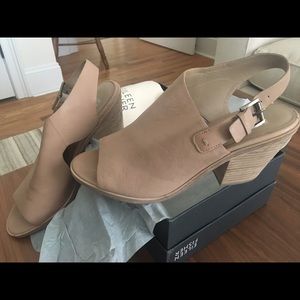 Eileen Fisher Leather PeepToe Sandal/Shoe